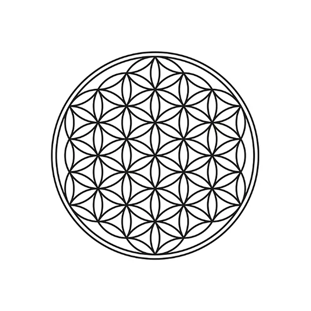 Anhänger Blume des Lebens Schungit (stab.), Silber 925 | Marco Schreier