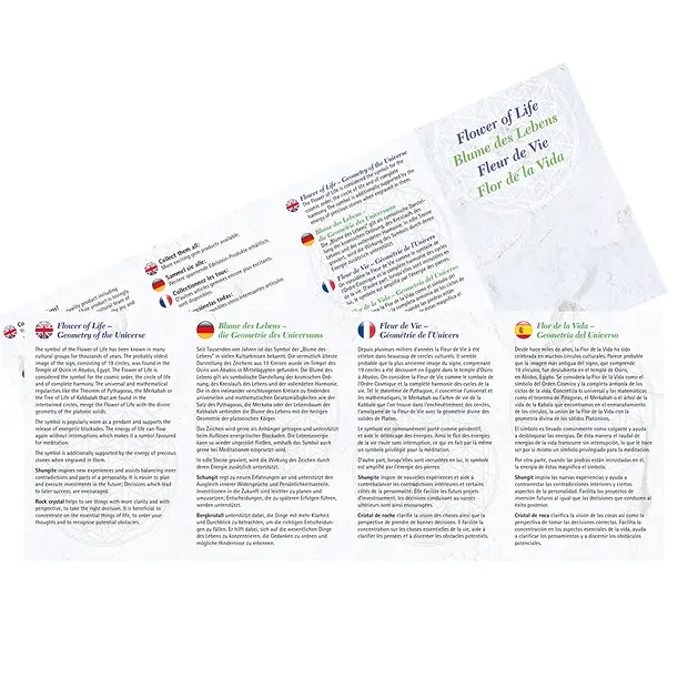 Ciondolo Fiore della vita Shungite, argento | grossista gemme e pietre curative