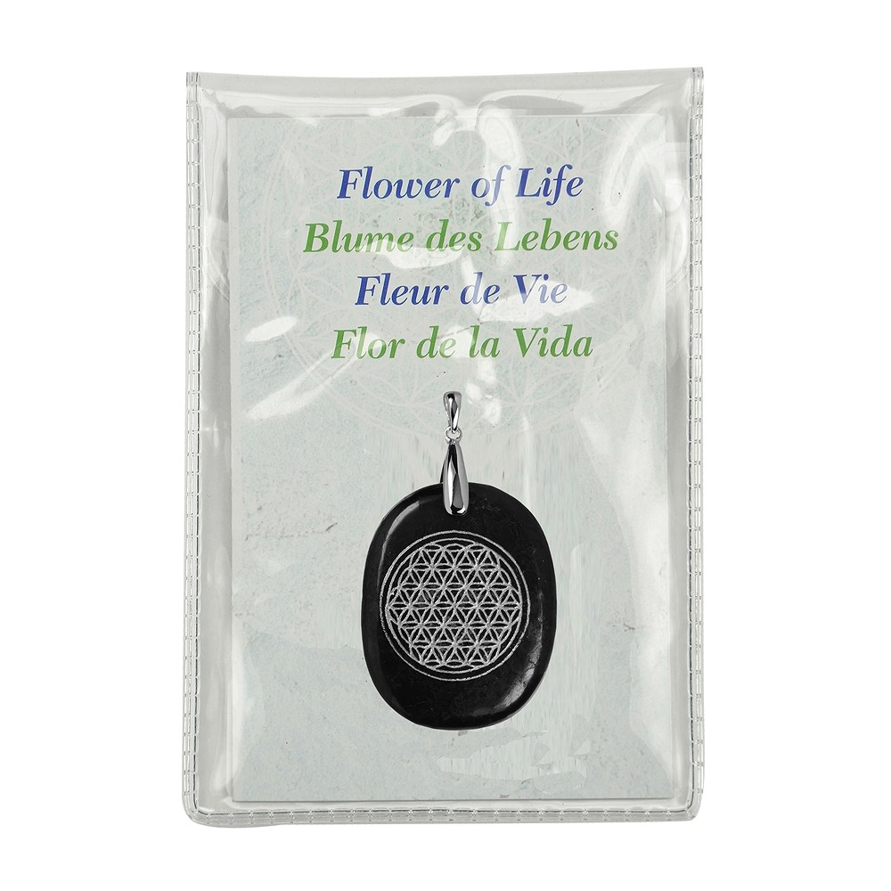 Colgante Flor de la vida Shungita, plata | Marco Schreier
