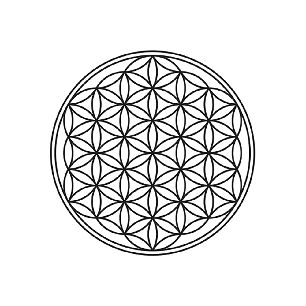 Ciondolo Fiore della vita in Shungite, argento placcato oro | Marco Schreier