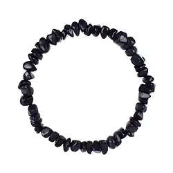0643250074 Armband, Schungit (stab.), 08-10mm Splitter | Edelsteine, Heilsteine & Schmuck