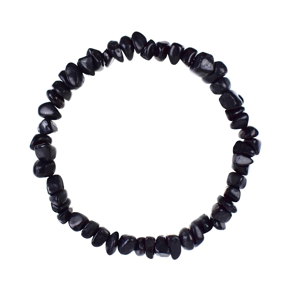 Bracelet, Shungite (stab.), 08-10mm splinter | wholesaler gems & healing stones