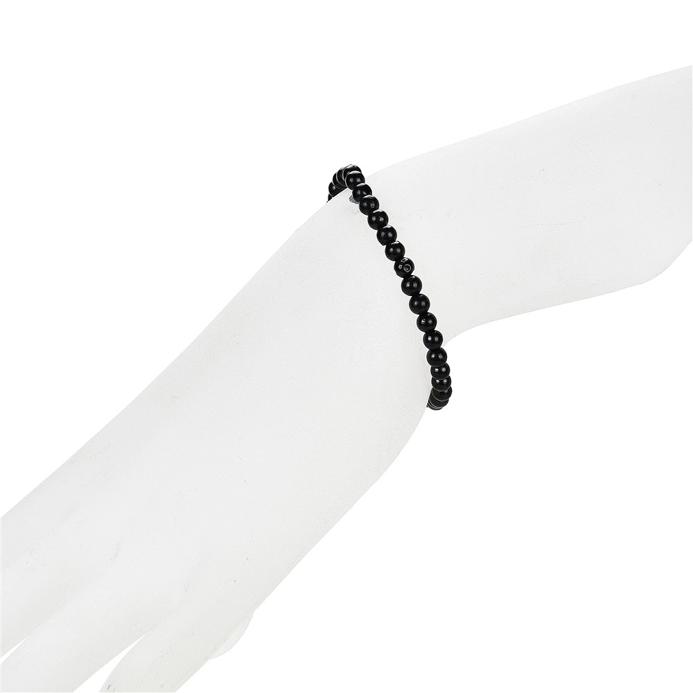Bracciale, Shungite, perline da 04 mm | grossista gemme e pietre curative