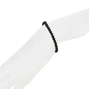 Armband, Schungit (stab.), 04mm Kugeln | Edelsteine, Heilsteine & Schmuck-Handel