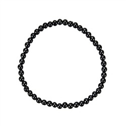0643250104 Bracelet, Shungite, 04mm beads | minerals trade - gems, healing stones & jewelry