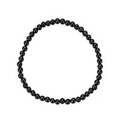 0643250104 Armband, Schungit, 04mm Kugeln | Großhändler Edelsteine, Heilsteine & Schmuck