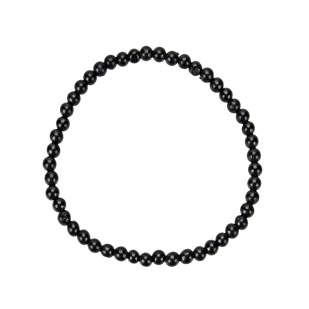 Bracciale, Shungite, perline da 04 mm | grossista gemme e pietre curative