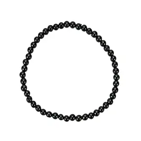 Armband, Schungit (stab.), 04mm Kugeln | Edelsteine, Heilsteine & Schmuck-Handel