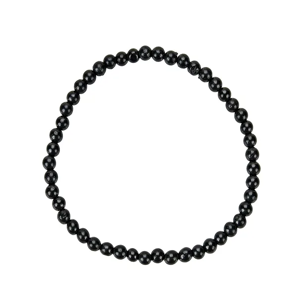 Armband, Schungit (stab.), 04mm Kugeln | Edelsteine, Heilsteine & Schmuck-Handel