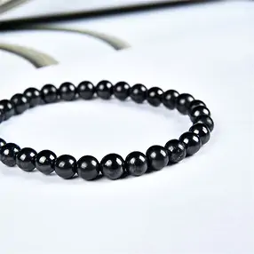 Bracciale, Shungite (stab.), perline da 06 mm | Marco Schreier