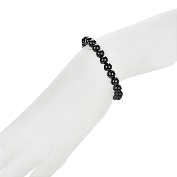 Bracelet, Shungite (stab.), 06mm perles rondes | Marco Schreier