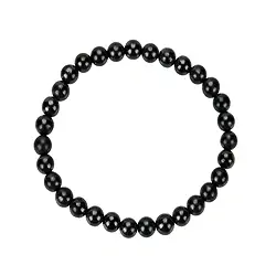 0643250106 Armband, Schungit, 06mm Kugeln | Großhändler Edelsteine, Heilsteine & Schmuck