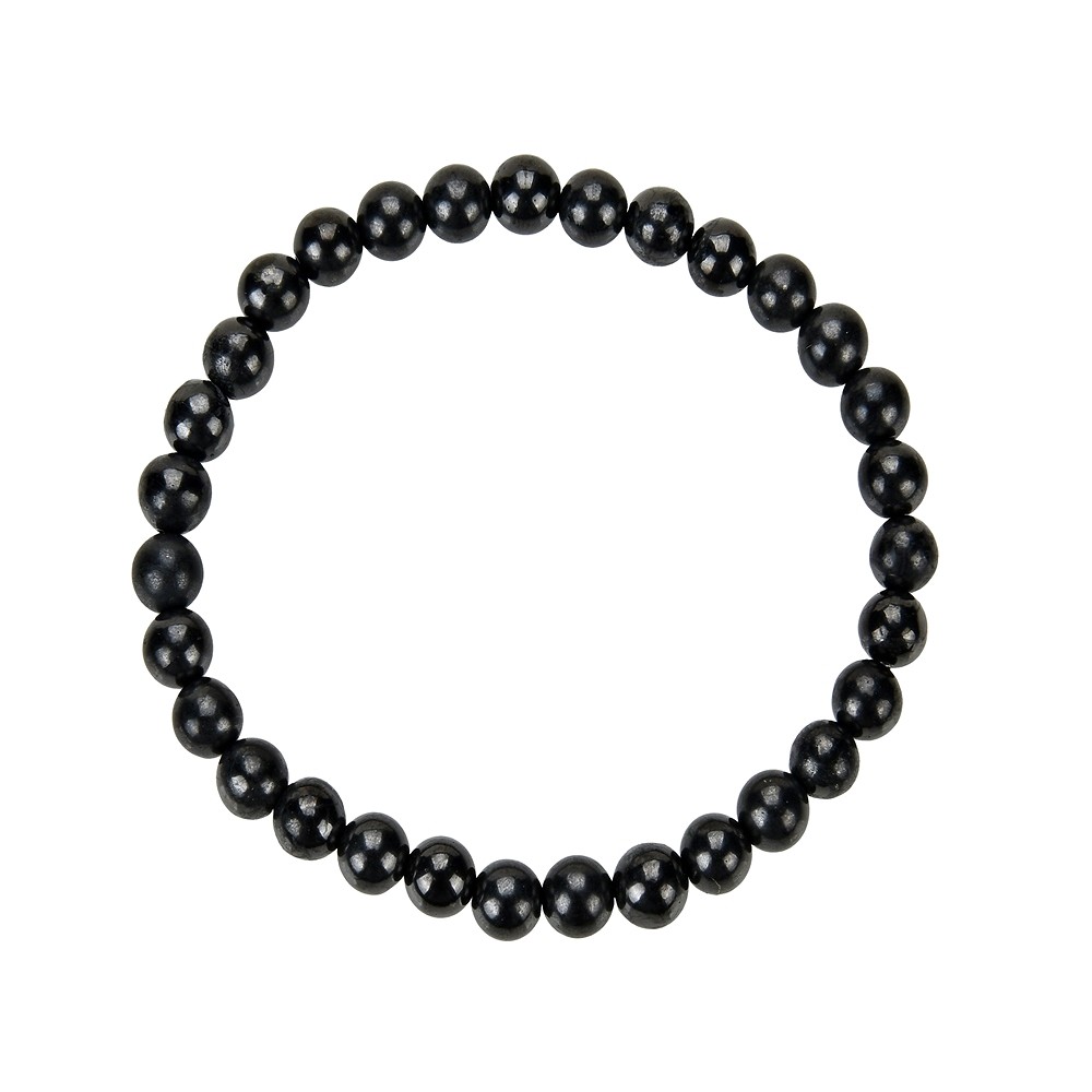 Bracelet, Shungite, 06mm beads | minerals trade - gems, healing stones & jewelry