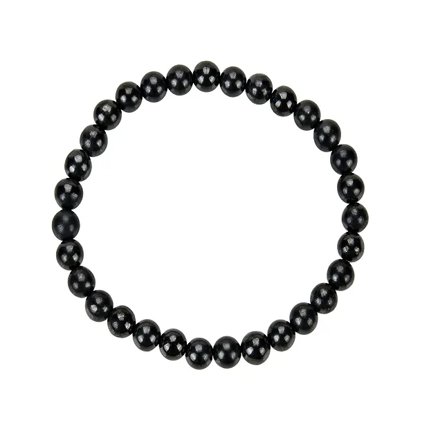 Bracciale, Shungite (stab.), perline da 06 mm | Marco Schreier