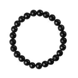 0643250108 Bracelet, Shungite, 08mm beads | minerals trade - gems, healing stones & jewelry