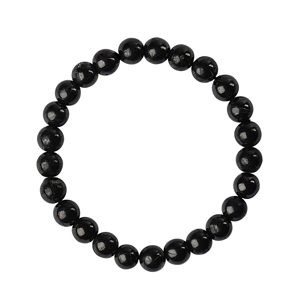 Armband, Schungit, 08mm Kugeln | Großhändler Edelsteine, Heilsteine & Schmuck