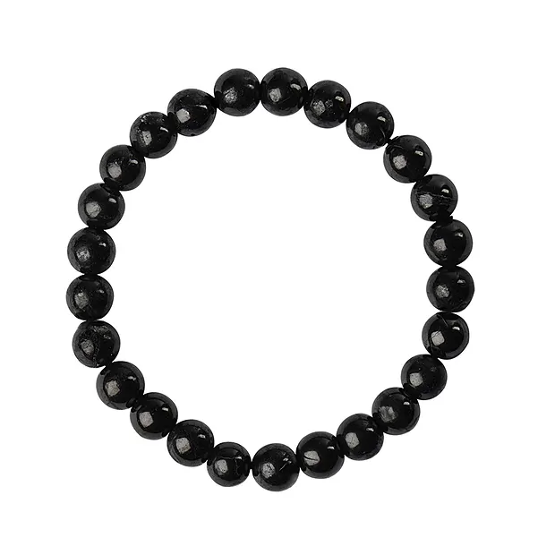 Armband, Schungit (stab.), 08mm Kugeln | Edelsteine, Heilsteine & Schmuck-Handel