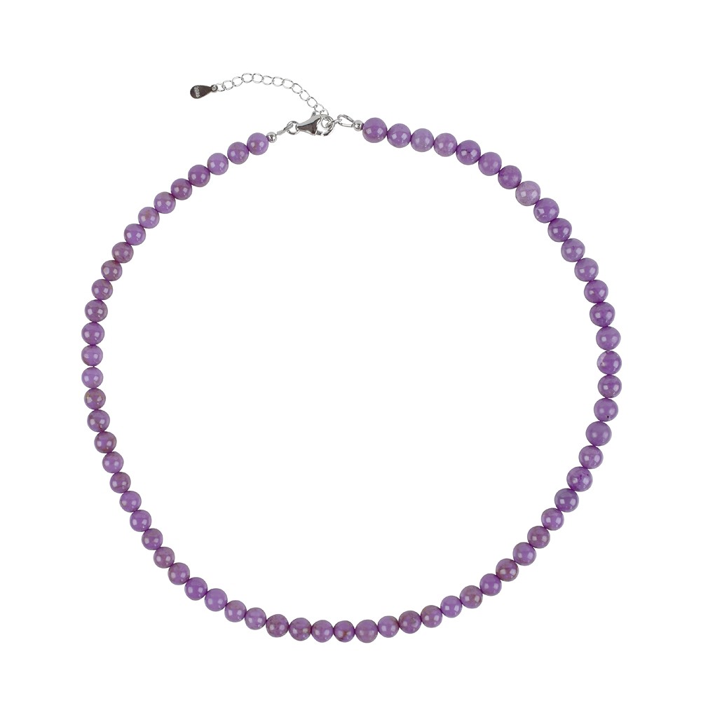 Phosphosiderite necklace, beads (06 - 07mm), rhodiniert, extension chain | Marco Schreier