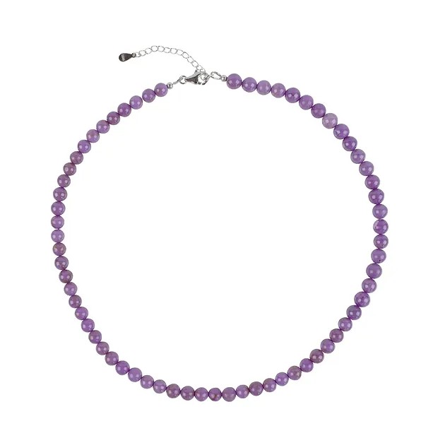 Collar de fosfosiderita, cuentas (06 - 07mm), rodinado, cadena extensible | Marco Schreier