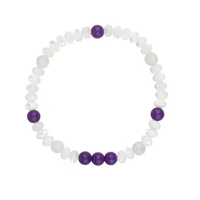 Bracciale, Madreperla, fosfosiderite, quarzo rosa | Marco Schreier