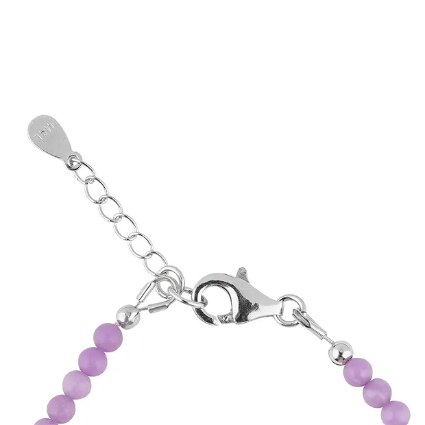 Bracelet Phosphosiderite, beads (3mm), rhodiniert | Marco Schreier