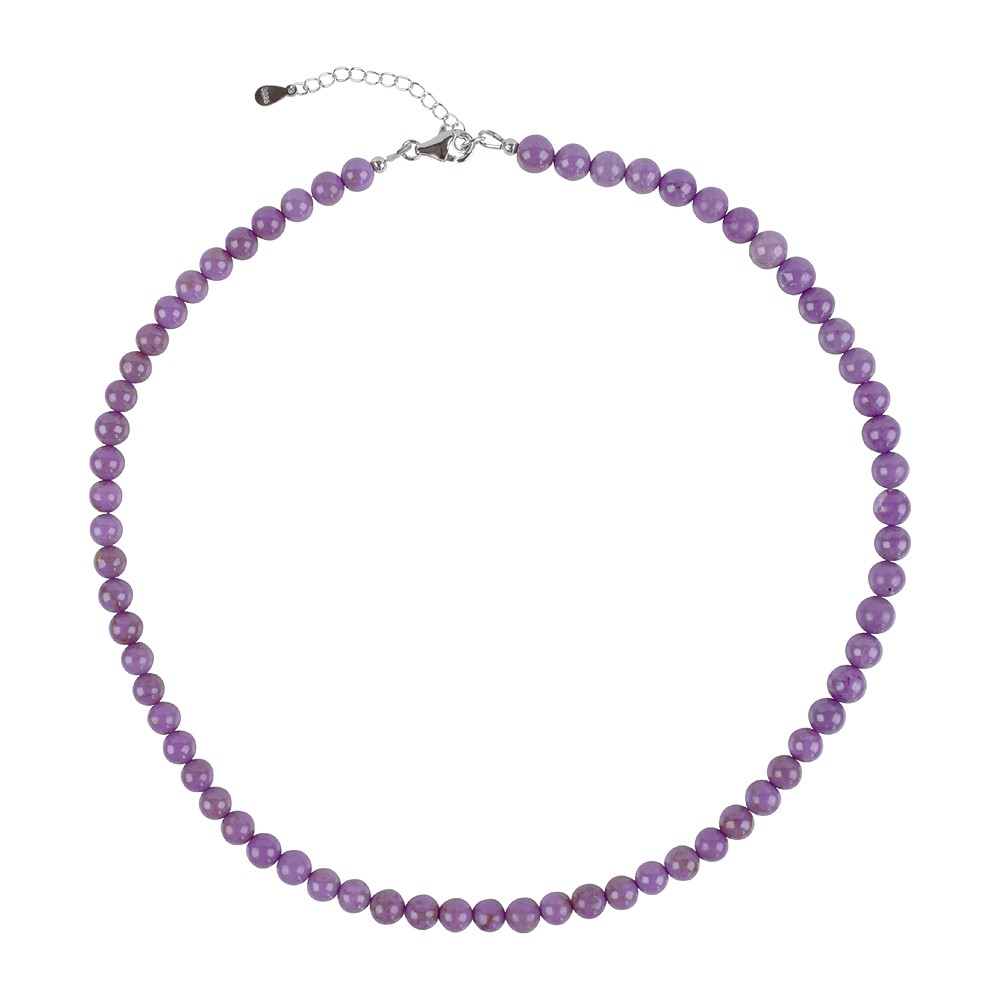 Bracciale fosfosiderite, perle 06-07 mm, catena di prolungamento, rodiato | Marco Schreier