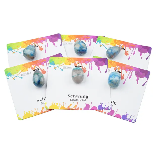 Pendentif Shattuckite, Pierre roulée petite, rhodié | Marco Schreier