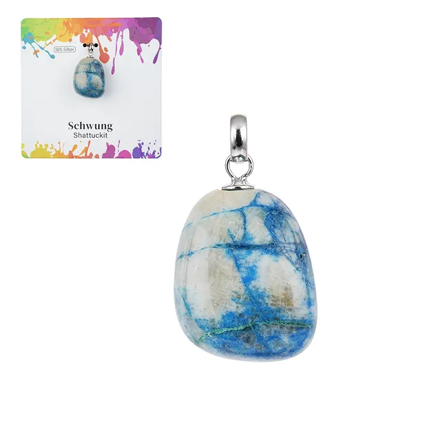 Pendant Shattuckite, Tumbled Stone small, rhodiniert | Marco Schreier