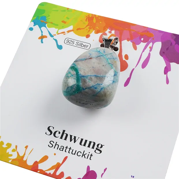 Shattuckite pendant, large Tumbled Stone, rhodiniert | Marco Schreier