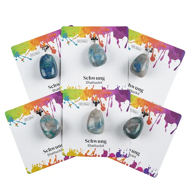 Shattuckite pendant, large Tumbled Stone, rhodiniert | Marco Schreier