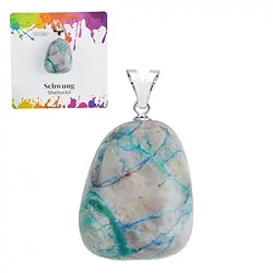 0645625107 Shattuckite pendant, large Tumbled Stone, rhodiniert | Marco Schreier