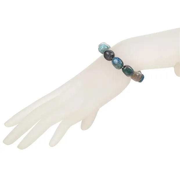 Bracciale in shattuckite, pepite 12–14×10 mm | grossista gemme e pietre curative