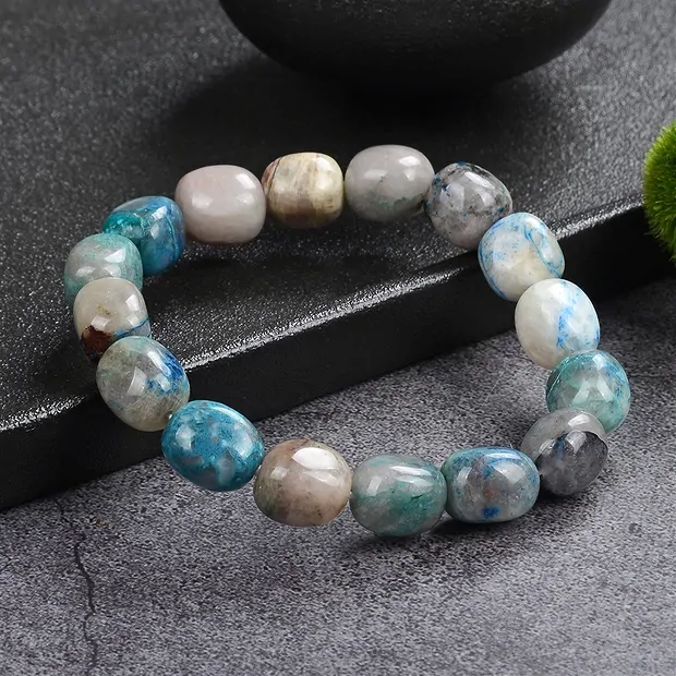 Bracciale in shattuckite, pepite 12–14×10 mm | grossista gemme e pietre curative