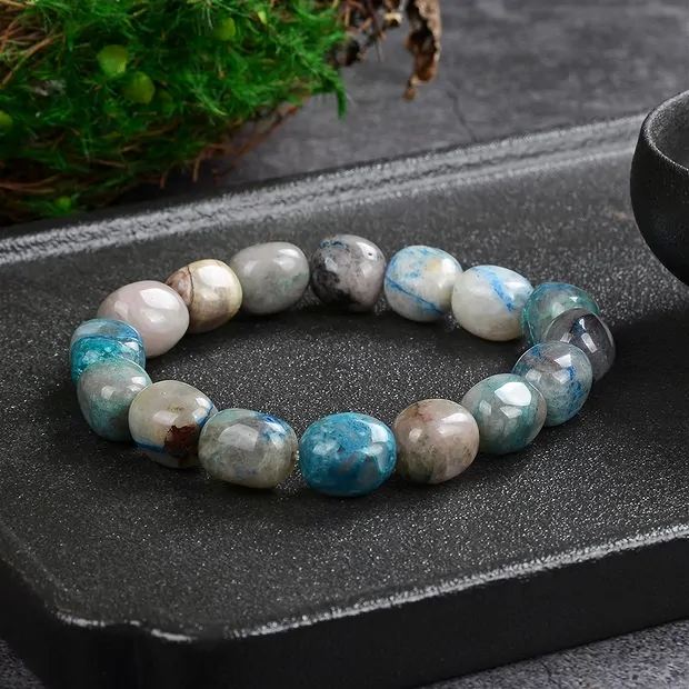 Bracciale in shattuckite, pepite 12–14×10 mm | grossista gemme e pietre curative