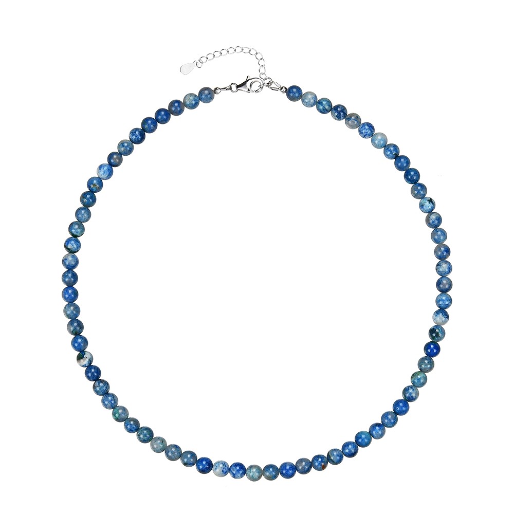 Bracciale di shattuckite, perle da 6 mm, catena di prolungamento, rodiato | Marco Schreier