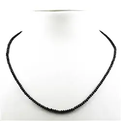 0645700001 Kette Kugel facettiert, Spinell schwarz, 2mm/45cm | Marco Schreier
