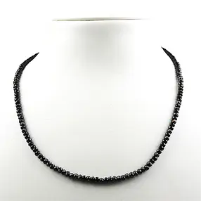 Chaîne Spinelle (noir), Boutons (4mm), facettés | Marco Schreier