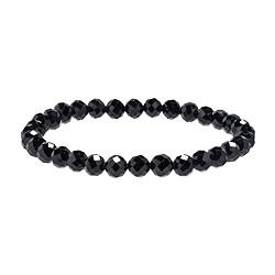 0645751061 Armband, Spinell (schwarz), 06mm Kugeln, facettiert | Marco Schreier