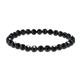 Bracelet, Spinelle (noir), 06mm boules, facettes | Marco Schreier