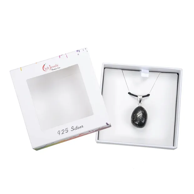 Colgante Piedra rodada, Pirita en pizarra, 3,0 cm, rodinado | Marco Schreier