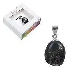 0646125106 Pendentif Pierre roulées, Pyrite en ardoise, 3,0cm, rhodié | Marco Schreier