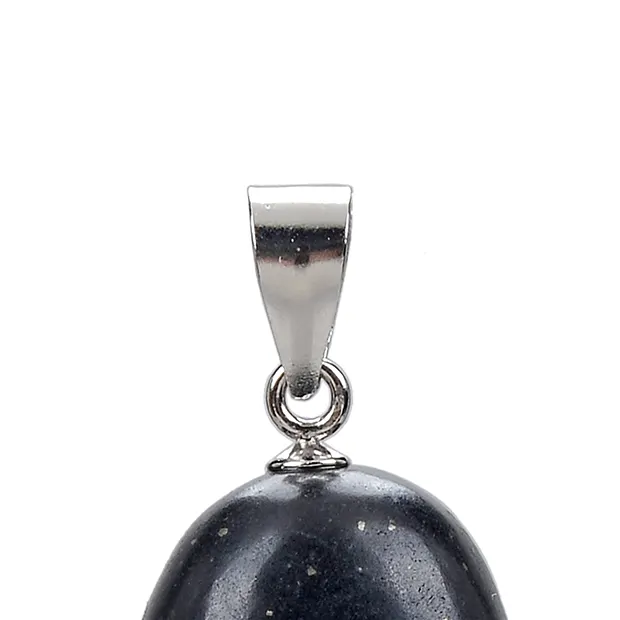 Anhänger Trommelstein, Pyrit in Schiefer, 3,8cm, rhodiniert | Marco Schreier