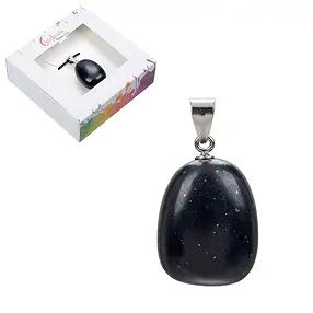 Pendant Tumbled Stone, Pyrite in slate, 3,8cm, rhodiniert | Marco Schreier
