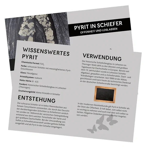 Pendentif Pyrite en ardoise "Ouverture et lâcher prise". | Marco Schreier