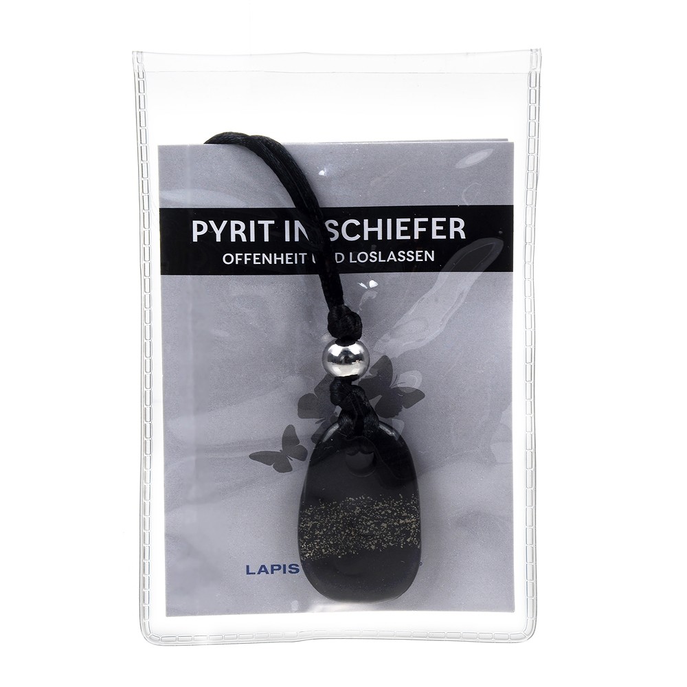 Ciondolo di Pirite in ardesia "Aprirsi e lasciarsi andare". | Marco Schreier