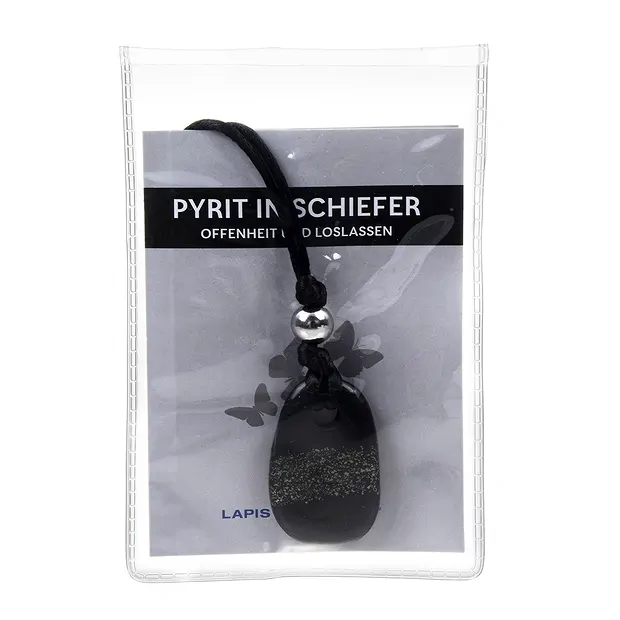 Anhänger Pyrit in Schiefer "Offenheit und Loslassen" | Marco Schreier