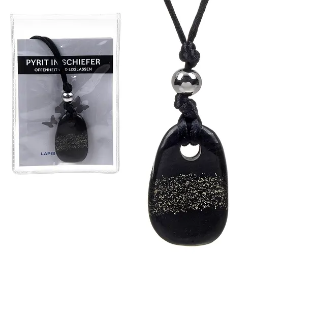 Pendentif Pyrite en ardoise "Ouverture et lâcher prise". | Marco Schreier