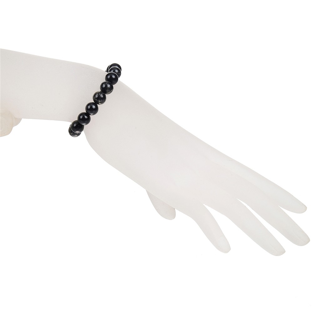 Bracciale, Pirite in ardesia, perline da 08 mm | Marco Schreier