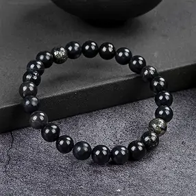 Pulsera, Pirita en pizarra, cuentas 08mm | Marco Schreier
