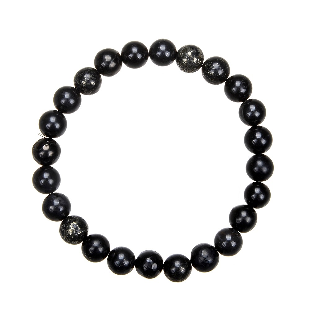 Bracciale, Pirite in ardesia, perline da 08 mm | Marco Schreier